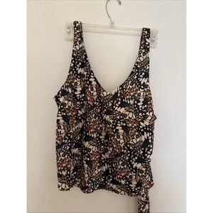 Wildfang Women Empower Satin Cami Top Size Small Butterfly Option Neck Wrap